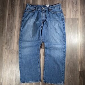 Lucky Brand Dungarees Mens 36 Classic Fit Short Length Blue Jeans Medium Wash
